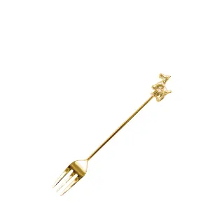 メタルカトラリーⅡフォーク テリア(ゴールド)